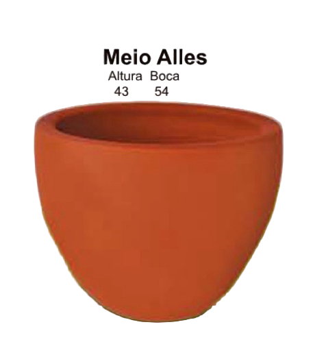 Vaso Cerâmica Natural Meio Alles