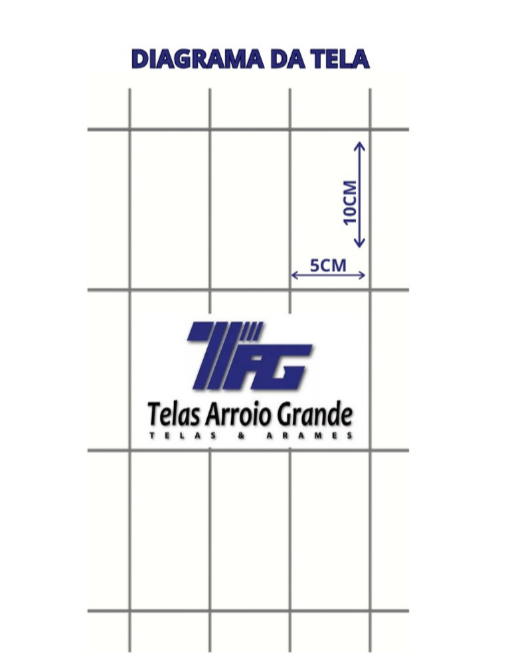 Tela Cerca Soldada 5x10cm Fio 1,60mm - 5x1,20m