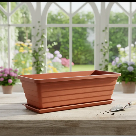 Jardineira Plástica – 50 x 17 x 15,5 cm (com prato)